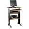 Safco Stand Up Workstation, 29-1/2"x22"x35"-49", BK/Cherry SAF1929CY - alternate 1
